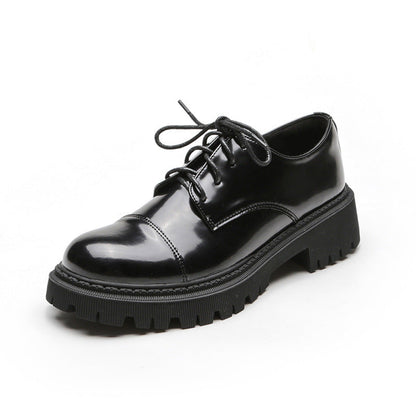 Women’s Solid-Color Retro Slip-On Platform Shoes FitiqueFit