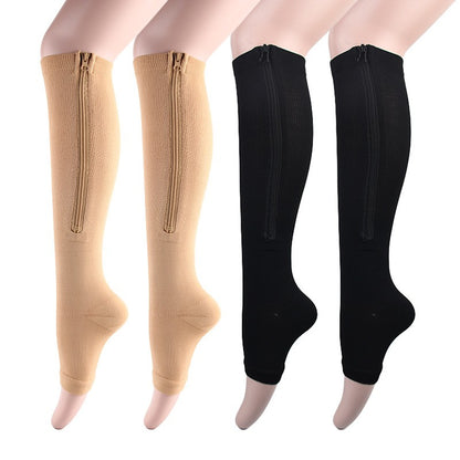 Toeless Compression Socks With Side Zipper For All Day Wear, Sports Socks NovaCart