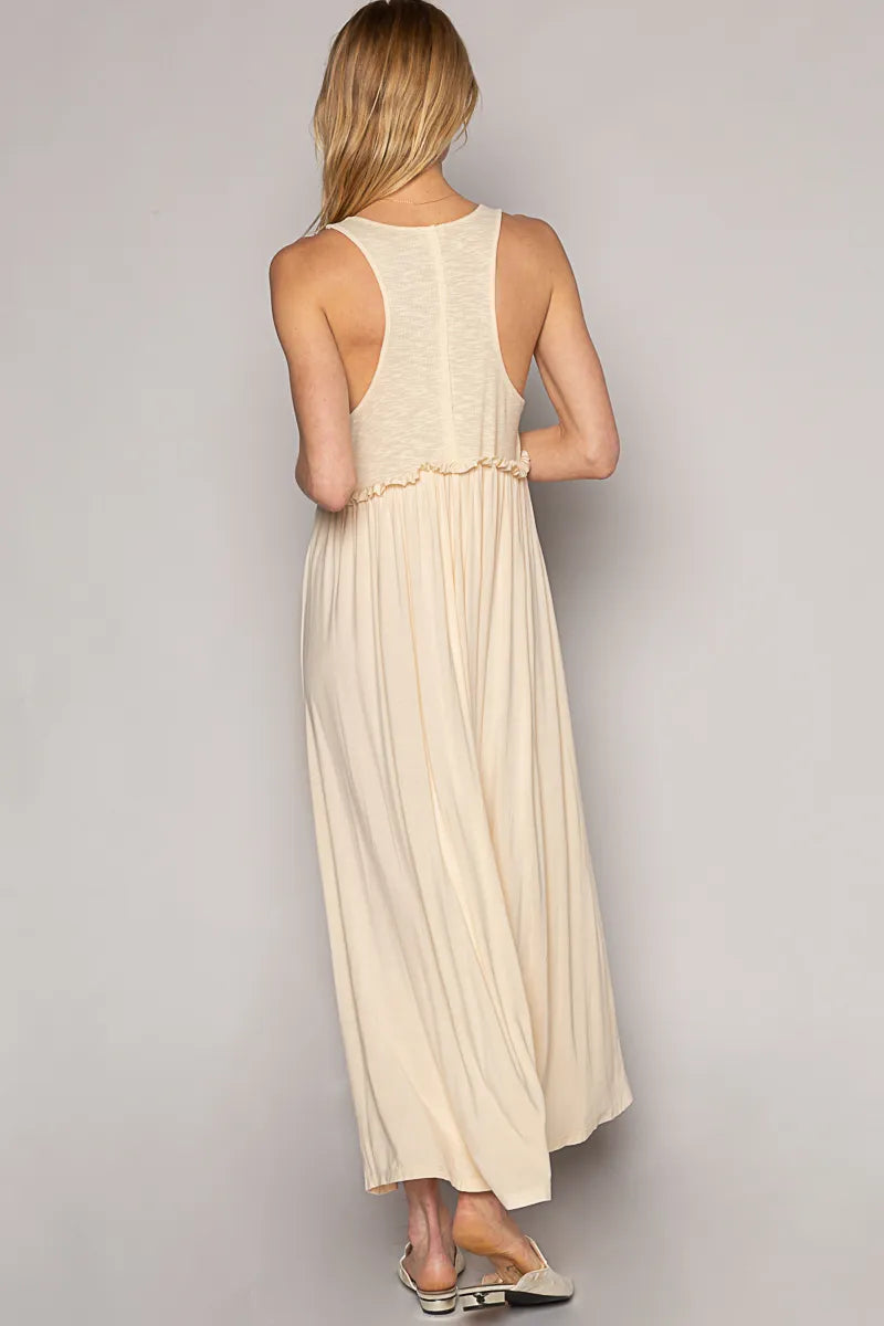POL Frill Slit Square Neck Cami Dress West2East Surf