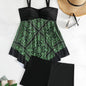 Plus Size Women's Printed Two-Piece Skirt Swimsuit, Sexy Printed Swimwear, Plus Size Style NovaCart