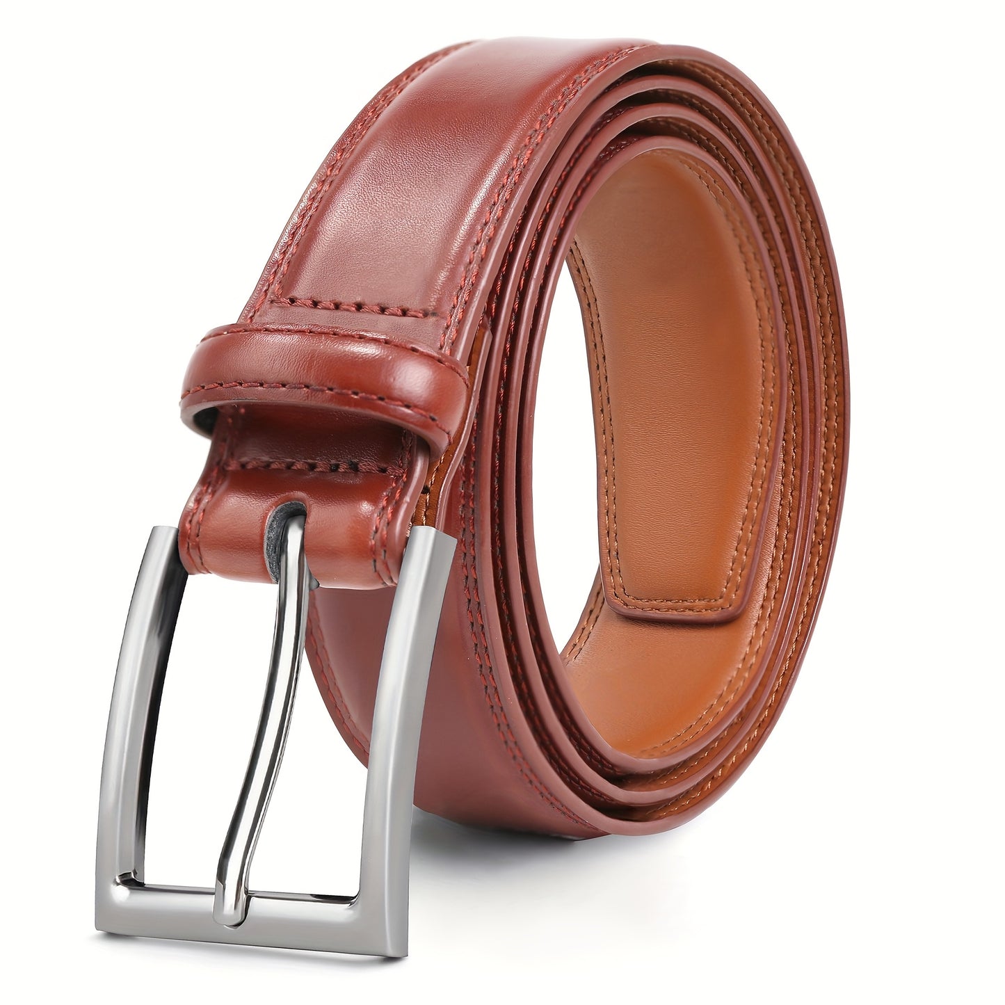 Men's Leather Belt, Fashion & Classic Casual Belt with Single Prong Buckle for Jeans, Pants, Work And Business, Gift for Dad & Husband NovaCart