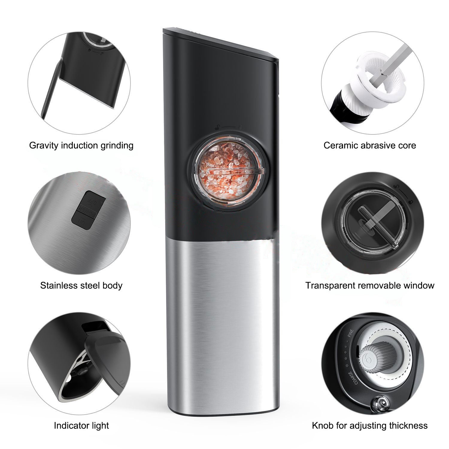 Kitchen Ceramic Pepper Electric Grinder SmartPursue™