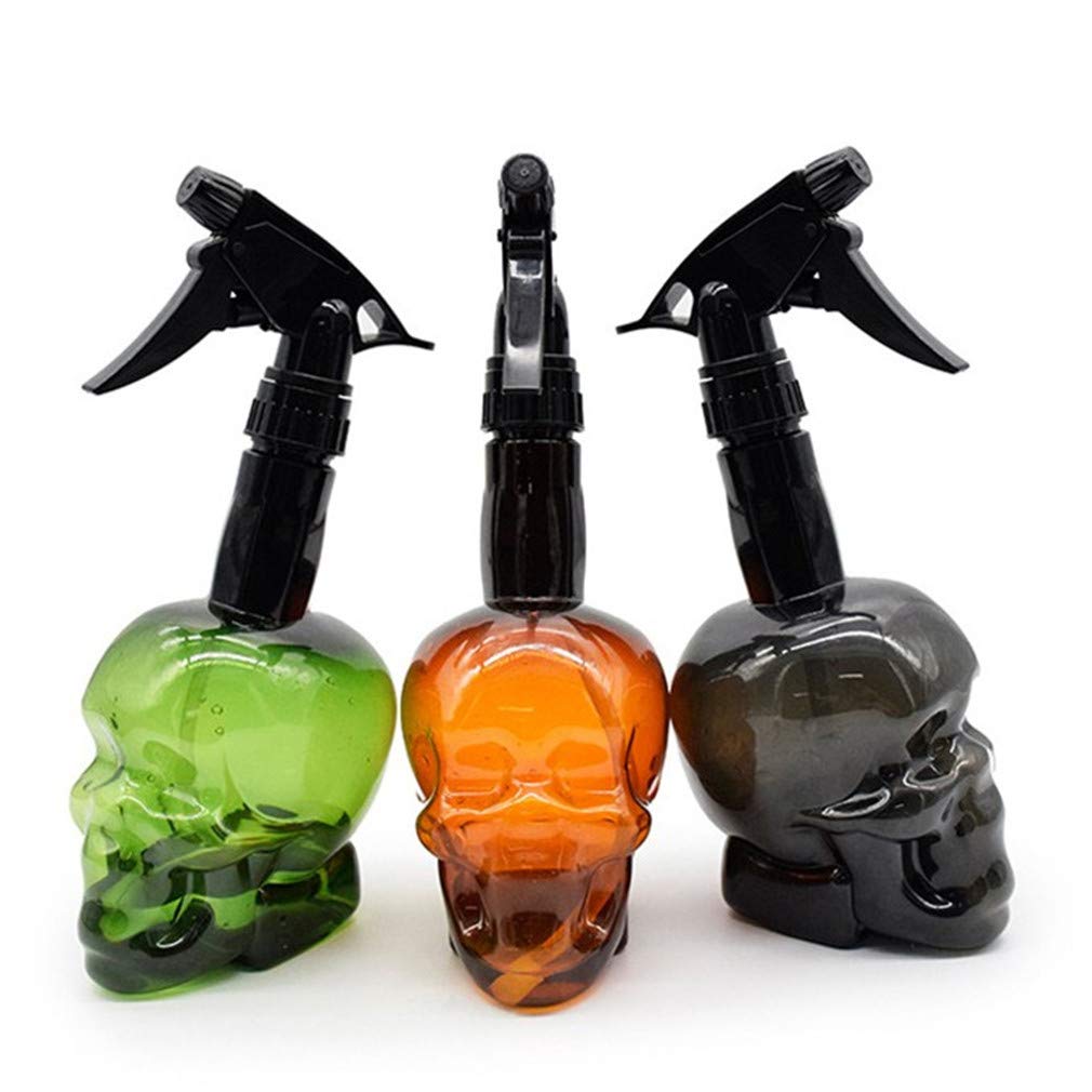 200Ml/7Oz Empty Spray Bottle with a Fine Mist Sprayer Featuring a Retro Skull Design, Made of Plastic And Refillable, Ideal for Hair Styling, Cleaning, And Plant Care NovaCart
