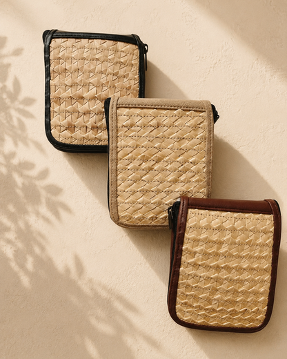 Cove Rattan & Canvas Eco Tote Bag Village Thrive