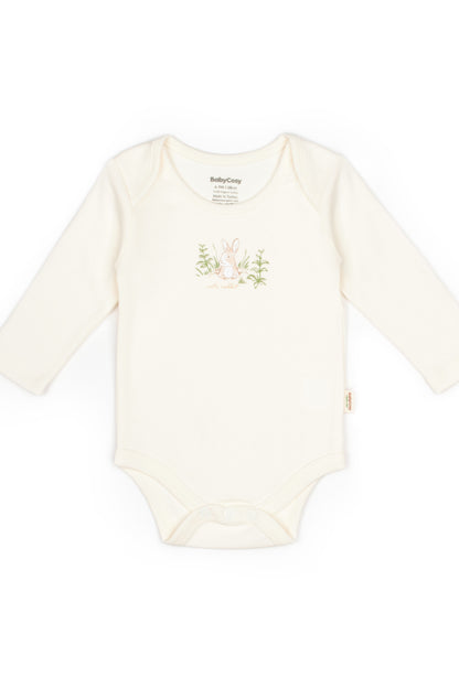 Ecru Bunny Long Sleeve Bodysuit Honey and Hive