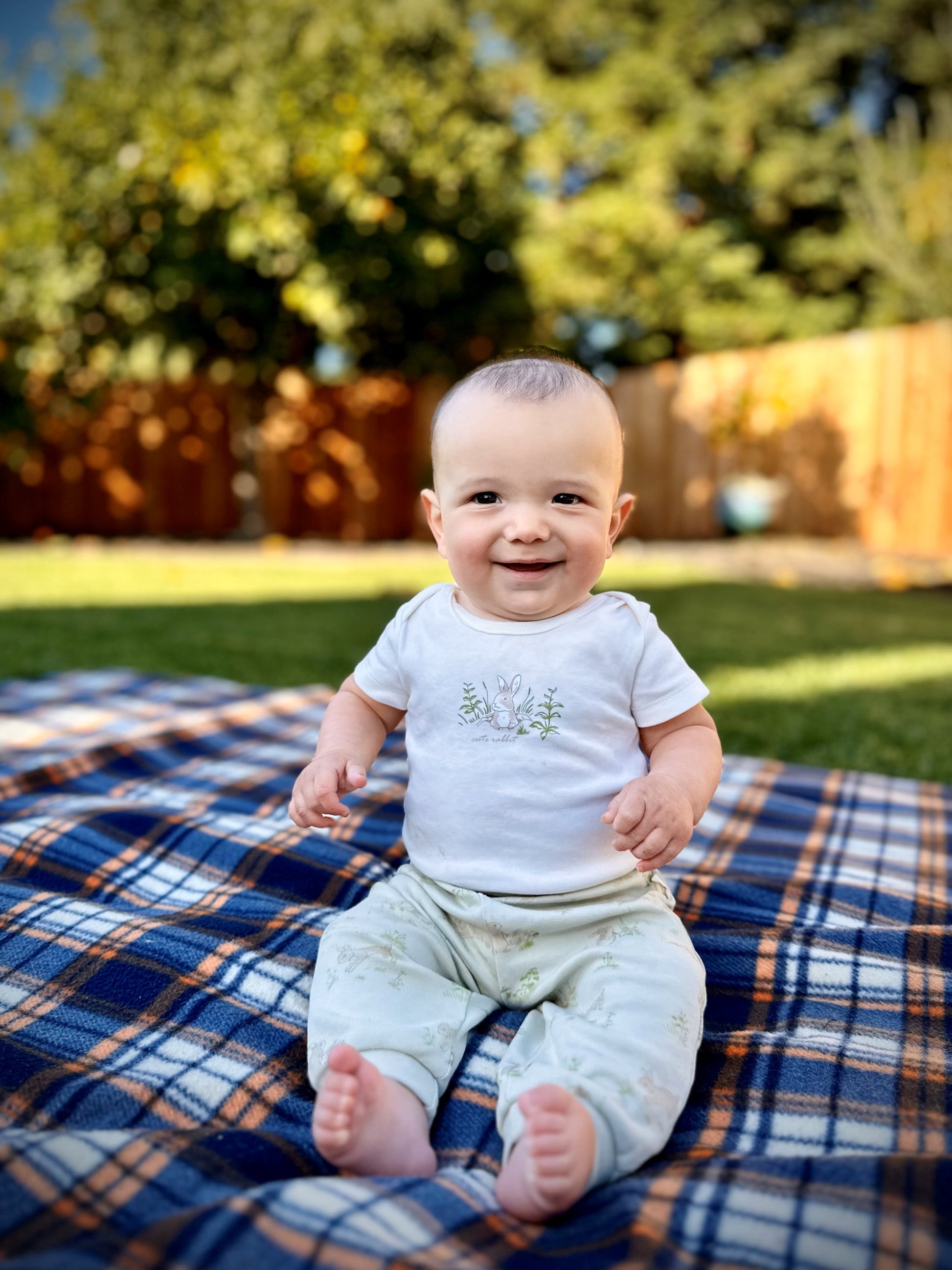 Ecru Bunny Short Sleeve Bodysuit Honey and Hive