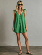 Women's V-Neck Sleeveless Jumpsuit – Cardigan Strap Cropped Straight-Leg FitiqueFit