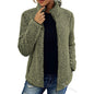 Fall Winter Warm Sweatshirt Stand Collar Solid Color Top Sweater Women's Casual Fashion Long Sleeve Zipper Bubble Velvet Coat Tops Grayceful LLC