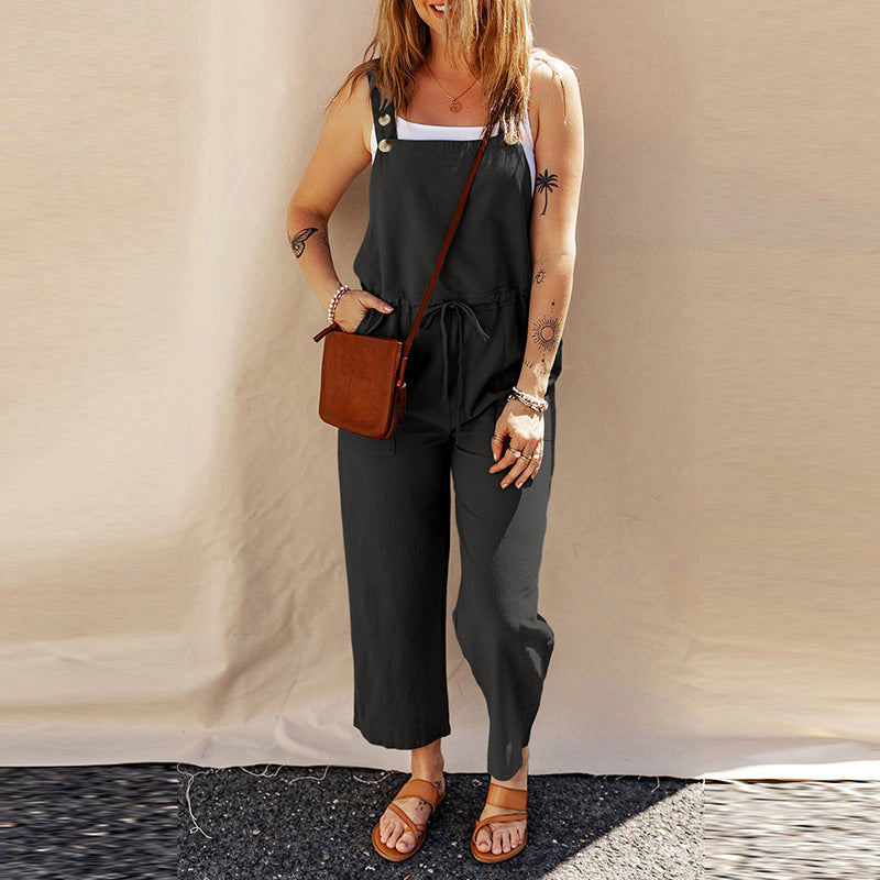 Camisole Jumpsuit Loose Sleeveless Grayceful LLC