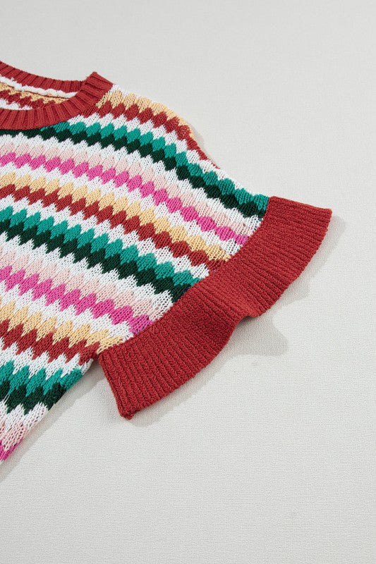 Molly Sleeve Colorful Textured Sweater Shop Style & More | Fresh Looks, Everyday Deals & Free Shipping