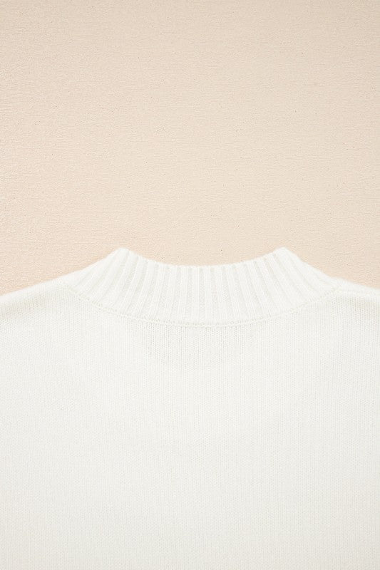 Embroidered Flower Ribbed Loose Sweater Shop Style & More | Fresh Looks, Everyday Deals & Free Shipping