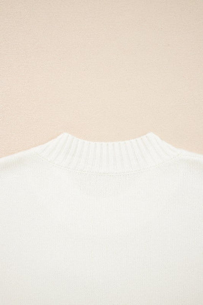 Embroidered Flower Ribbed Loose Sweater Shop Style & More | Fresh Looks, Everyday Deals & Free Shipping