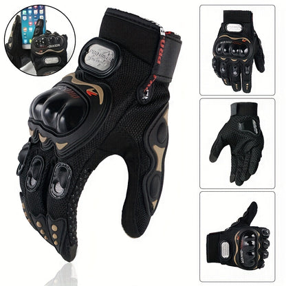 Suitable For Motorcycles, Road Bikes, Off-road Motorcycles, Spring, Summer, Autumn, And Winter Unisex Finger Touch Screen Gloves For Men And Women, Breathable Cycling Gloves, Motorcycle Gloves, Bicycle Gloves. NovaCart