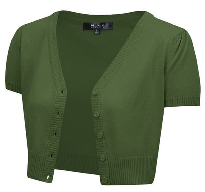 Cropped Bolero Knit Sweater Cardigan Short Sleeve Shop Style & More | Fresh Looks, Everyday Deals & Free Shipping