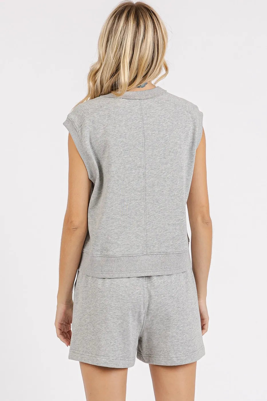 Mittoshop French Terry Crew Neck Top and Shorts Set West2East Surf