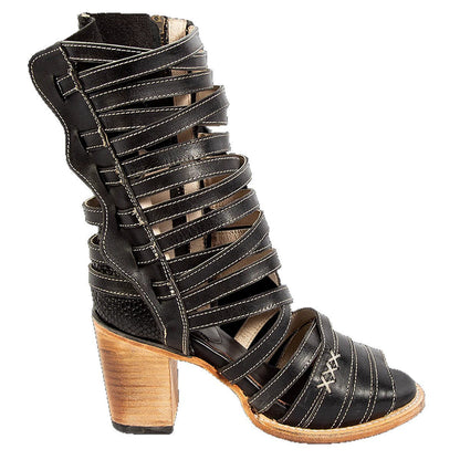 Womens Retro Stiletto-Strap Cutout Sandals See size chart under “more details” The Fashion Celestial