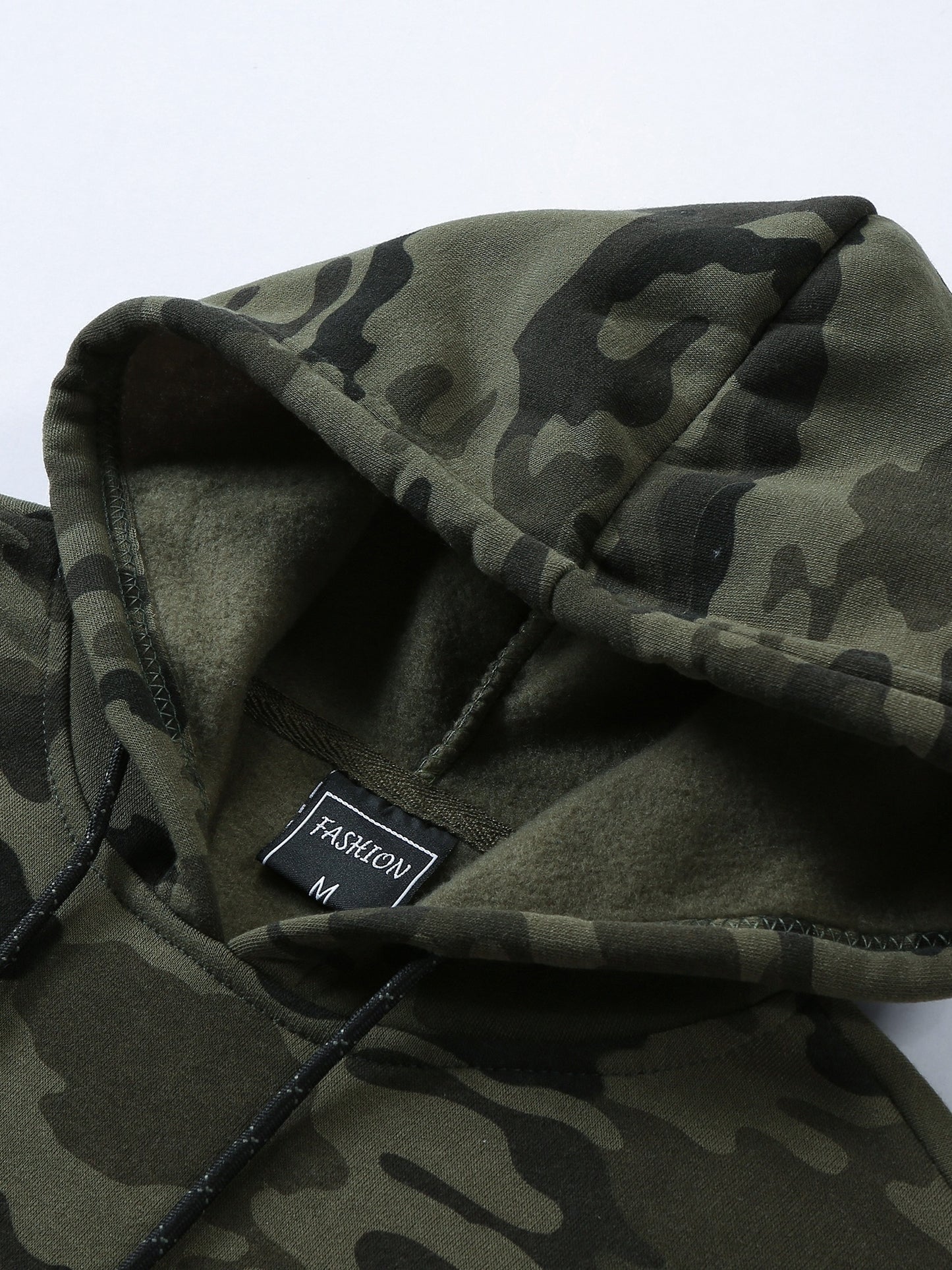 Men's Camouflage Loose Pullover Hooded Fleece Sweatshirt for Autumn And Winter, Hooded, Fleece NovaCart
