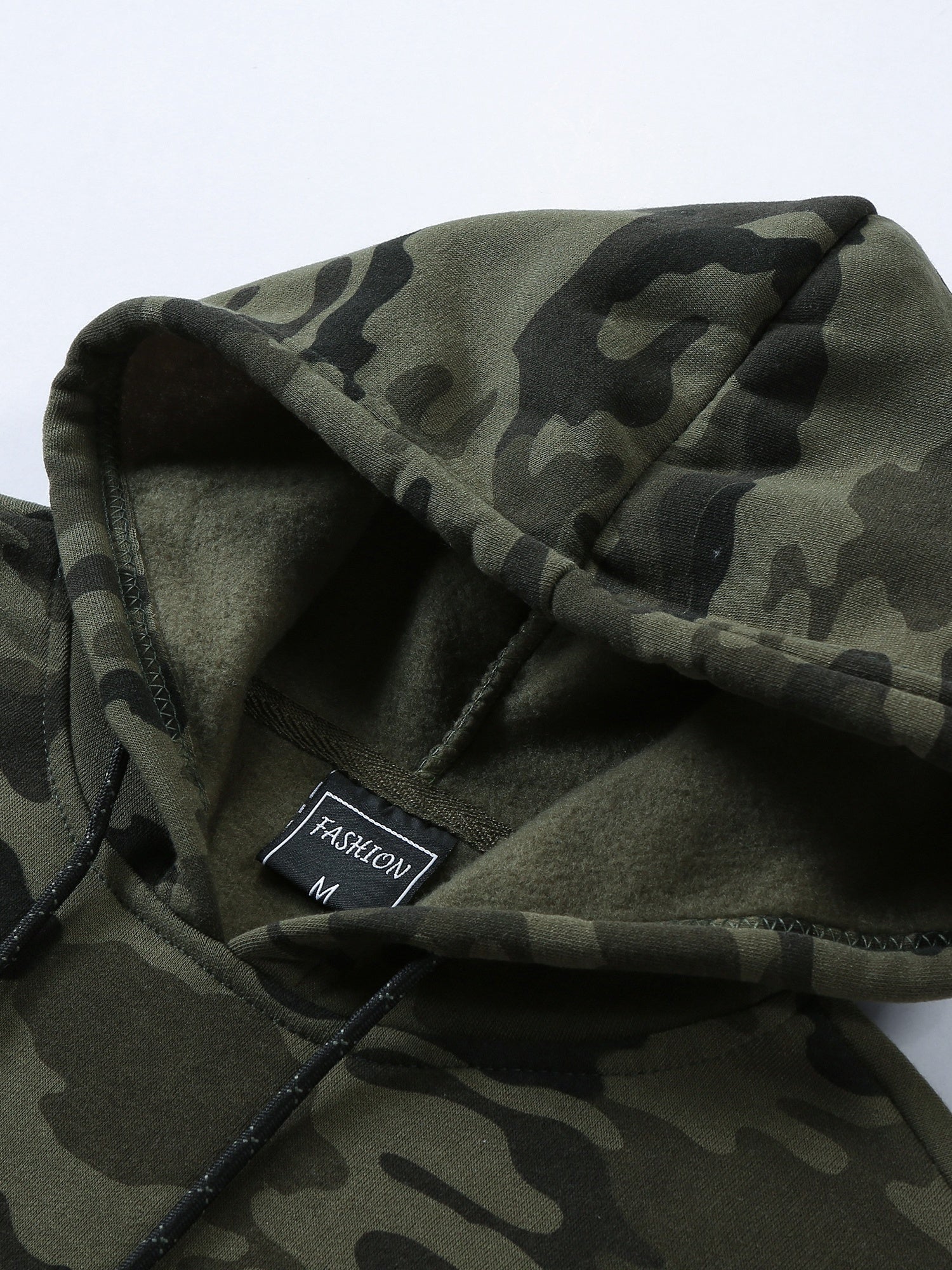 Men's Camouflage Loose Pullover Hooded Fleece Sweatshirt for Autumn And Winter, Hooded, Fleece NovaCart