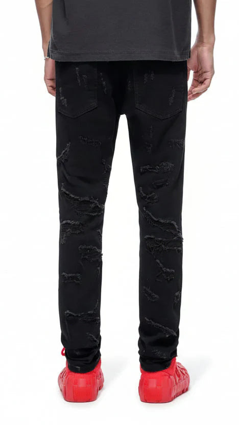 Valabasas Edge Skinny Jeans - Jet Black Denim Exchange