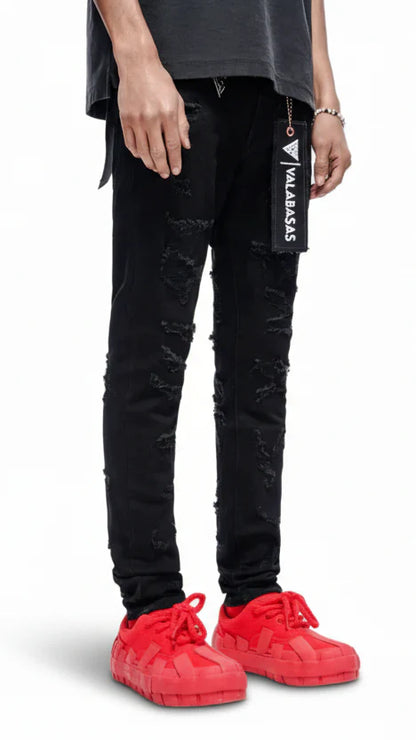 Valabasas Edge Skinny Jeans - Jet Black Denim Exchange