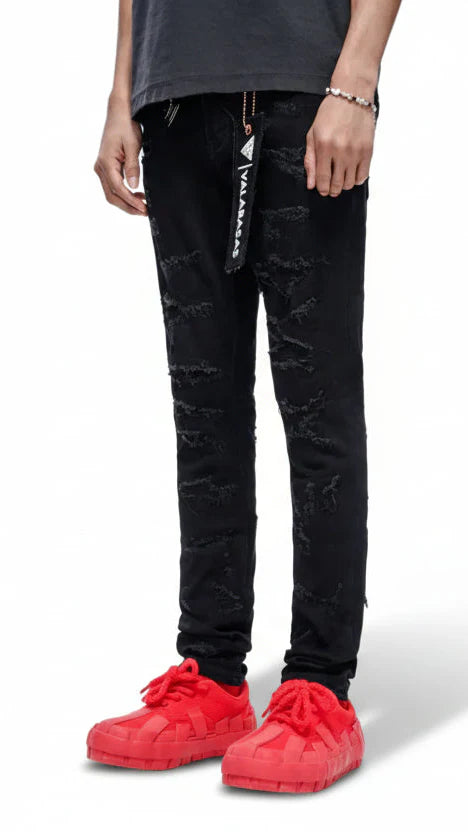 Valabasas Edge Skinny Jeans - Jet Black Denim Exchange