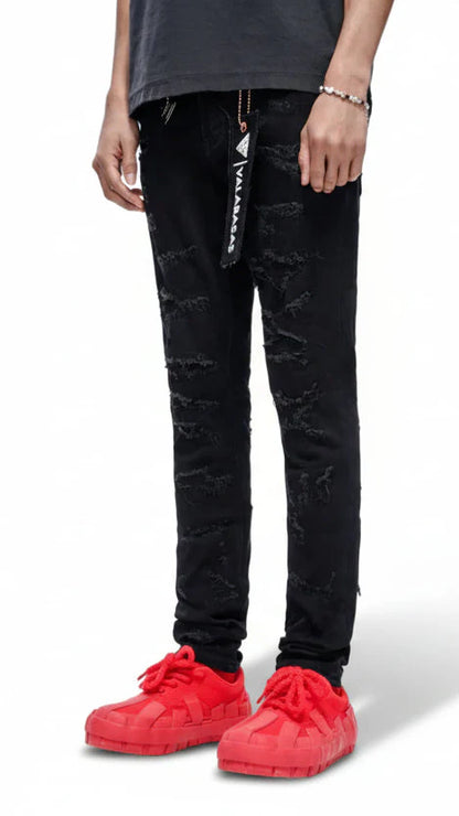 Valabasas Edge Skinny Jeans - Jet Black Denim Exchange