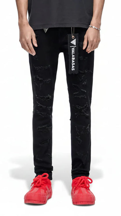 Valabasas Edge Skinny Jeans - Jet Black Denim Exchange