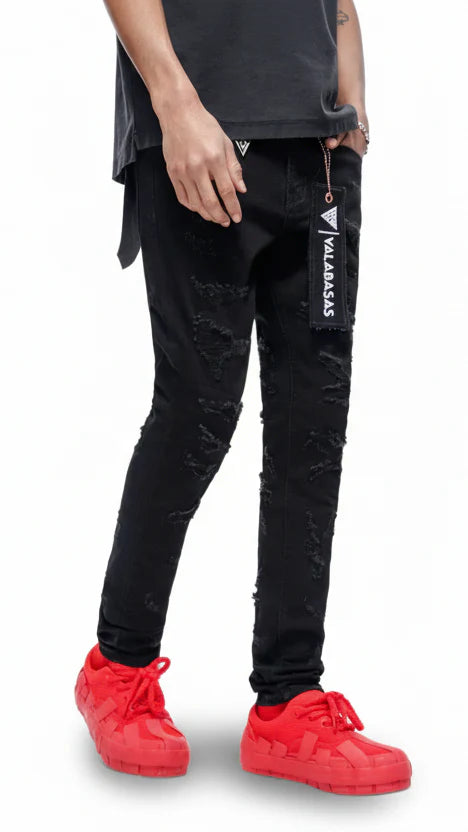 Valabasas Edge Skinny Jeans - Jet Black Denim Exchange