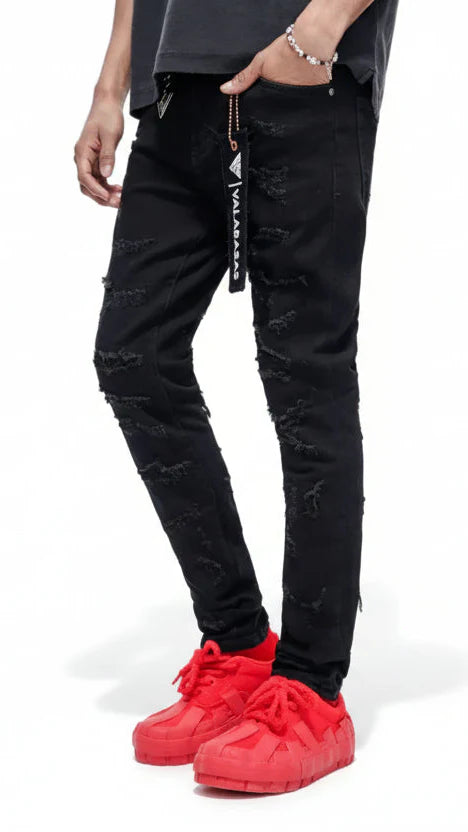 Valabasas Edge Skinny Jeans - Jet Black Denim Exchange