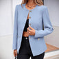 Women’s Round Neck Button Cardigan – Long Sleeve Classic Knit Sweater FitiqueFit