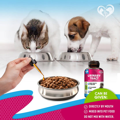 Premium Cranberry Urinary Support Drops for Cats and Dogs - Natural Bladder Health Supplement