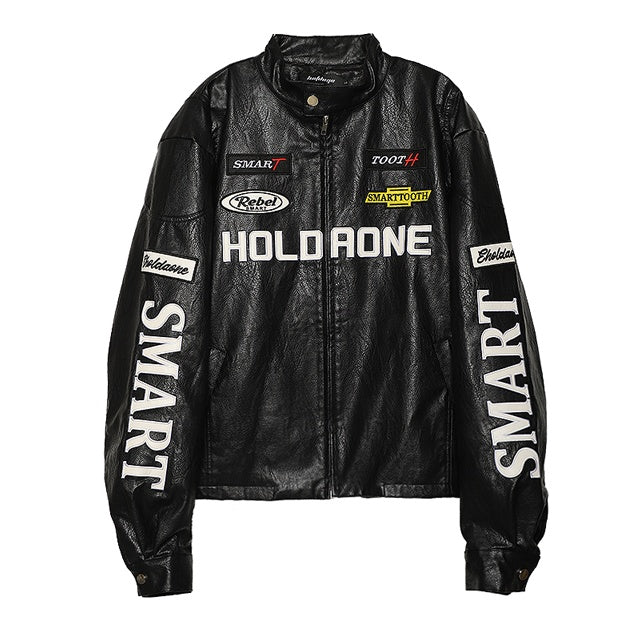 Women's Loose Letter Racing Motorcycle Jacket See size chart under “more details” The Fashion Celestial