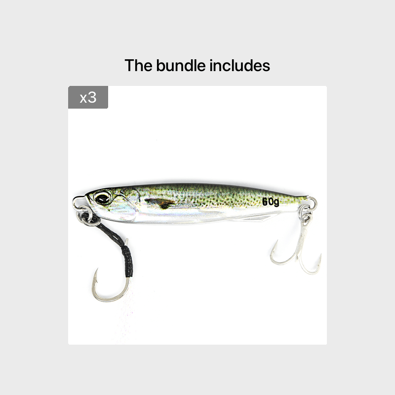 B&U Metal Cast Jig - 3D Printed Spoon Casting Jigging for Saltwater Fishing - 30G/40G/60G Artificial Bait Tackle with Enhanced Durability and Realistic Design NovaCart