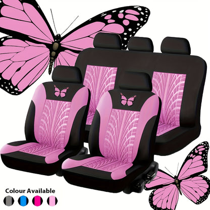 Butterfly Heat Transfer Craft Car Seat Cover for 5 Seats (Universal Type) NovaCart