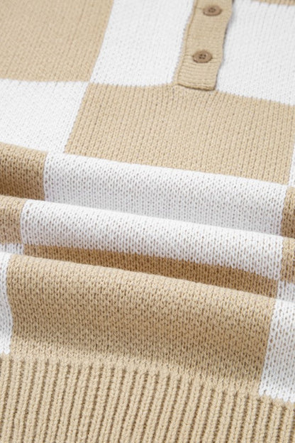 Checker Collared Long Sleeve Sweater Shop Style & More | Fresh Looks, Everyday Deals & Free Shipping
