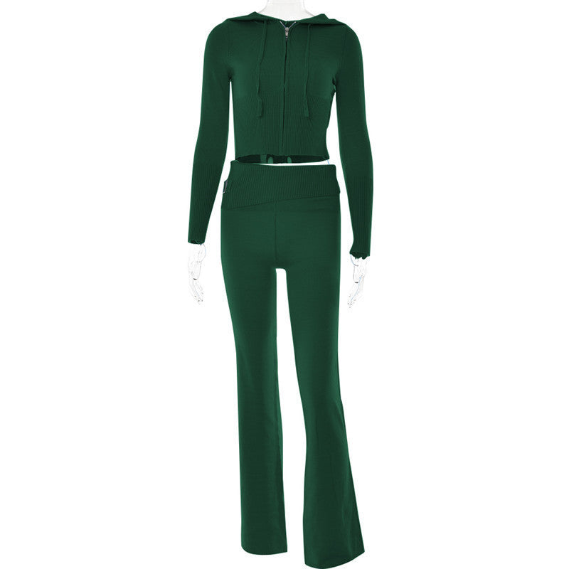 Long Sleeve Sweater And High Waist Long Pants Set FitiqueFit