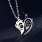 2PCS/set matching necklaces for couples 100 Languages I Love You Lovers Heart Magnetic relationship Necklace