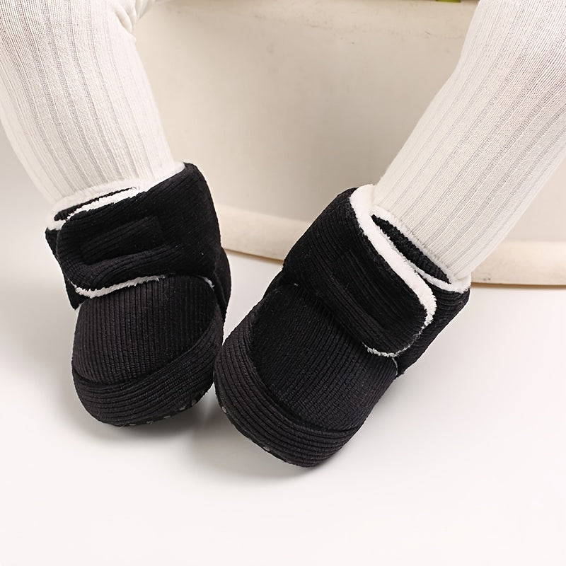 Toddler Baby Girls Booties Plus High Top Slippers Indoor Shoes Crib Shoes First Walker Shoes For Winter NovaCart