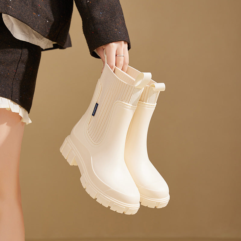 Women’s Waterproof Height-Increasing Rain Boots FitiqueFit
