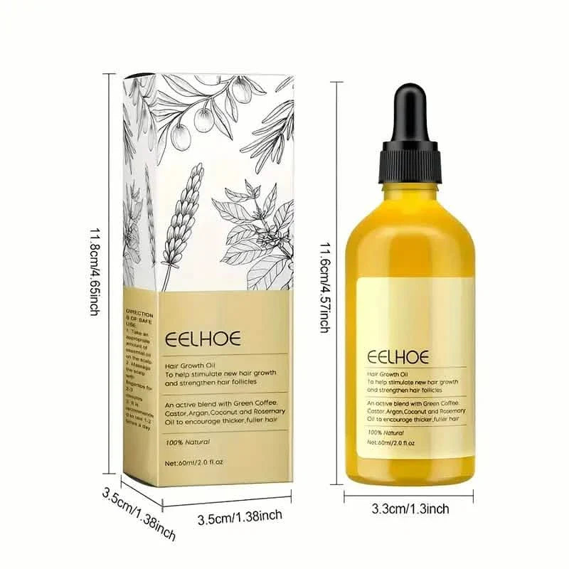 Hair Growth Oil & Scalp Treatment Plant Extract for Dry Damaged Hair DailySale