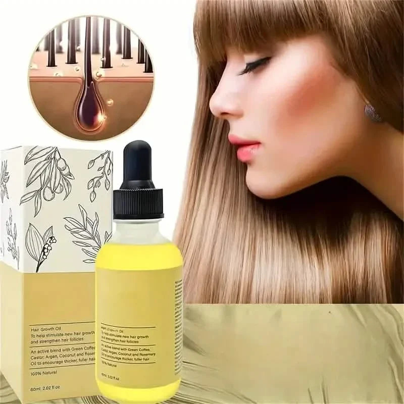 Hair Growth Oil & Scalp Treatment Plant Extract for Dry Damaged Hair DailySale