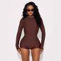 High-elastic Crewneck Long-sleeve Tight-fitting Casual Sports Jumpsuit New Era Fashion LLc
