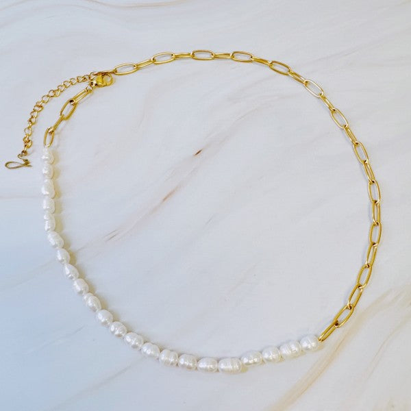 Freshwater Pearls And Chain Necklace Shop Style & More | Fresh Looks, Everyday Deals & Free Shipping