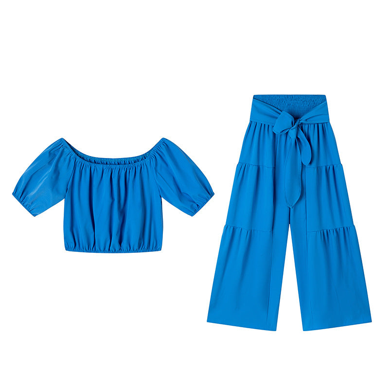 High-Waist Flared Pants & Top Two-Piece Set – 7 Colors, S–2XL FitiqueFit