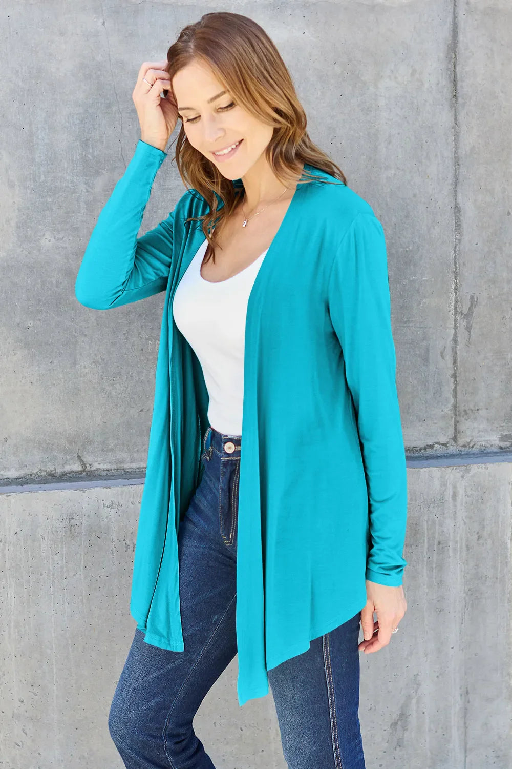Basic Bae Full Size Open Front Long Sleeve Cardigan New Era Fashion LLc