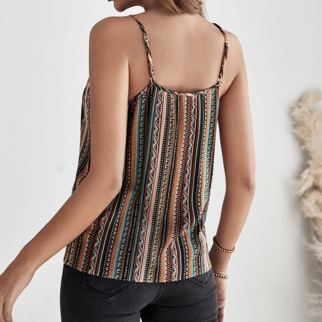 Women’s Geographical Print Retro Camisole Top FitiqueFit