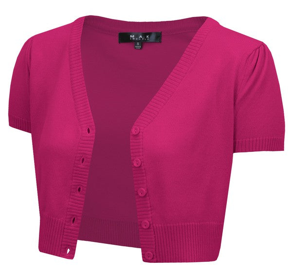 Cropped Bolero Knit Sweater Cardigan Short Sleeve Shop Style & More | Fresh Looks, Everyday Deals & Free Shipping