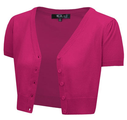 Cropped Bolero Knit Sweater Cardigan Short Sleeve Shop Style & More | Fresh Looks, Everyday Deals & Free Shipping