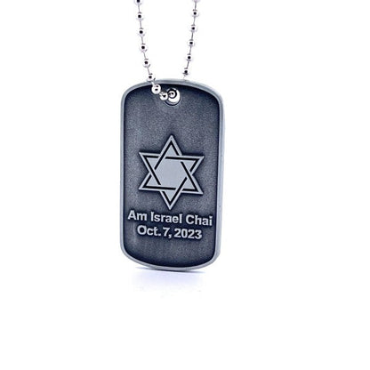 Star of David Military Necklace - Am Israel Chai / Shop Style & More | Fresh Looks, Everyday Deals & Free Shipping