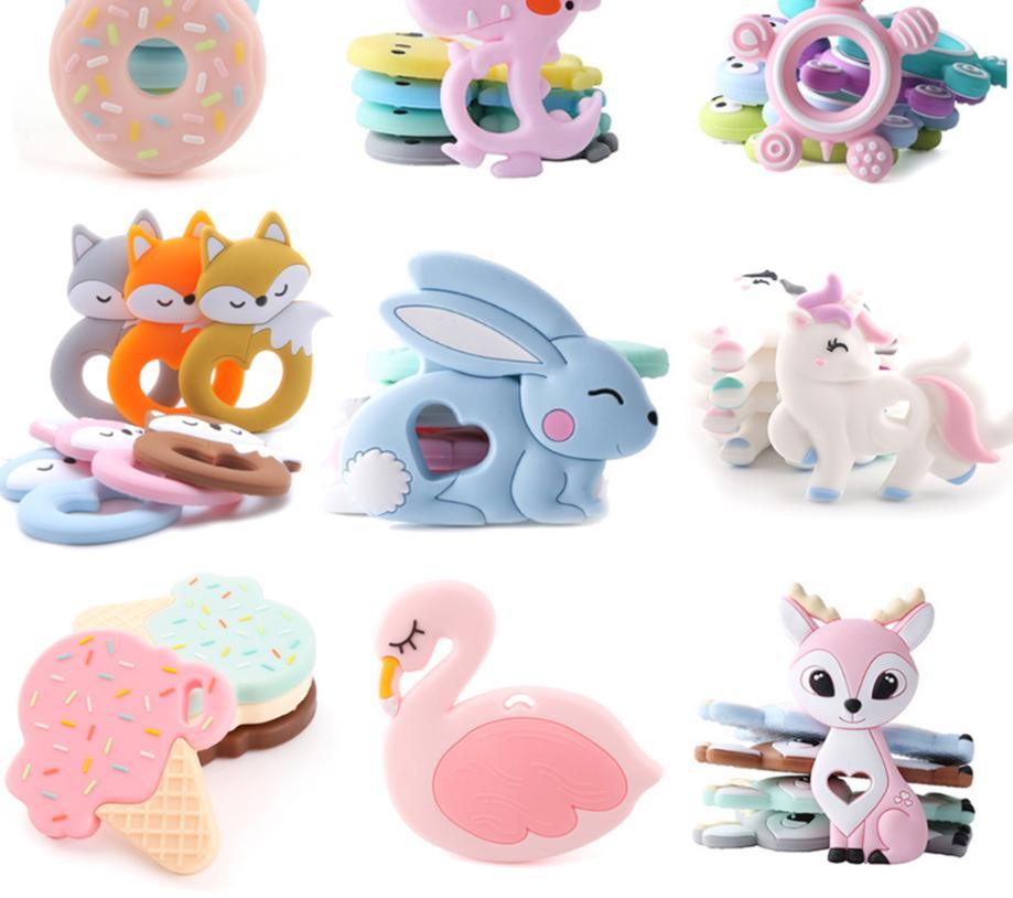 Baby Teether Silicone Rabbit Food Grade Bunny Teether Nursing Teething  Accessories Silicone Animal Teether For Kids and Baby Stevvex